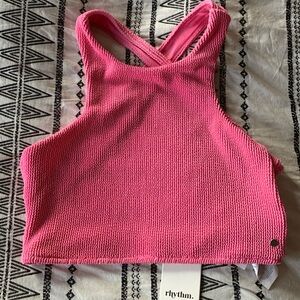 Free People Movement Rhythm Wave Break Cross Back Active Top